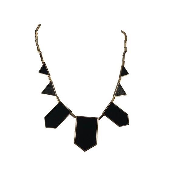 House of Harlow black leather station necklace - Picture 3 of 7